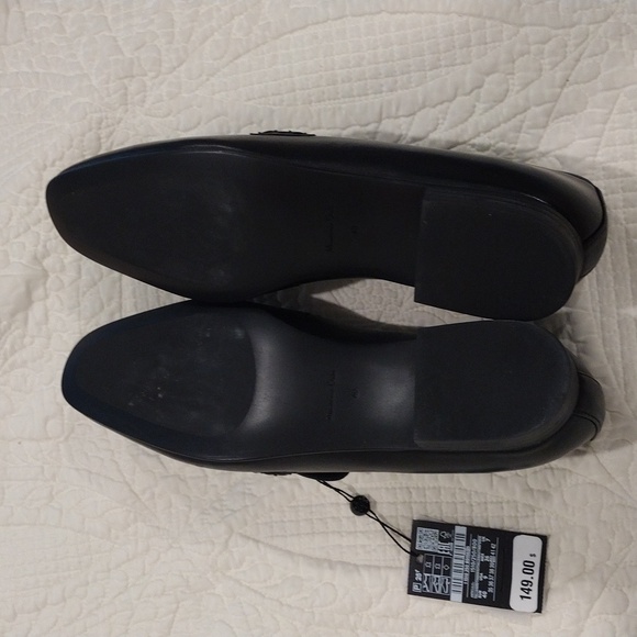 NWT Massimo Duttti Black Leather Horsebit Loafer Size 9 - Picture 9 of 10